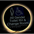 Personalized Led Metal Backlit Braille Toilet Signage